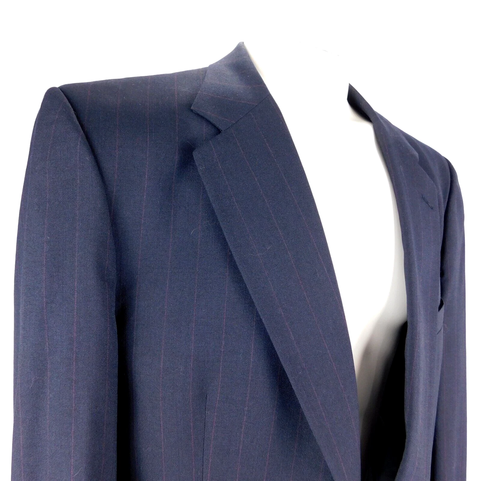Giacca cappotto sportivo blazer blu a righe uomo Burberrys JS Edwards taglia 46 R