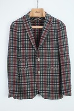 TAGLIATORE Green & Red Flannel WOOL Checks Sport Coat Blazer Jacket 44IT 34US/UK