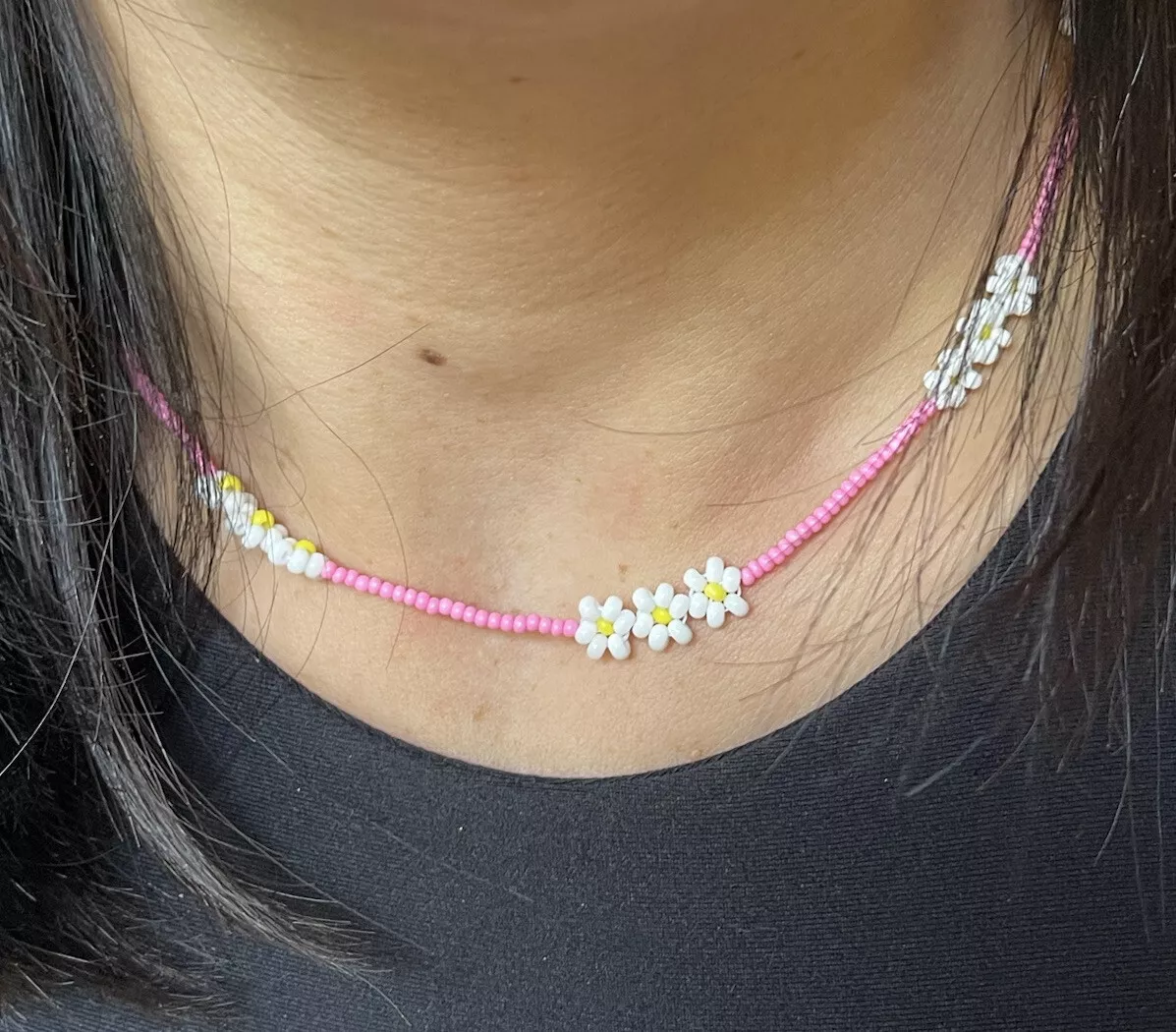 Buy Set, Beaded Flower Necklace, Daisy Necklaces, Seed Bead Flower Choker,  Bracelet, Handmade , Daisy Flower, Necklace Flower, Gift for Her Online in  India - Etsy