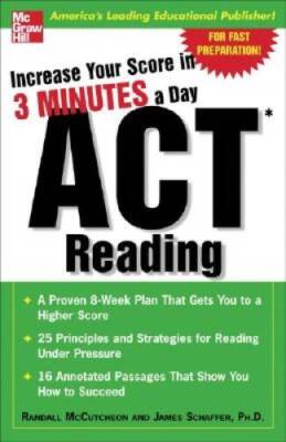 Increase Your Score In 3 Minutes A Day: ACT Reading (Test Prep) - GOOD