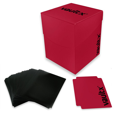 Vault X Large Deck Box mit 150 Kartenhüllen Feuerrot