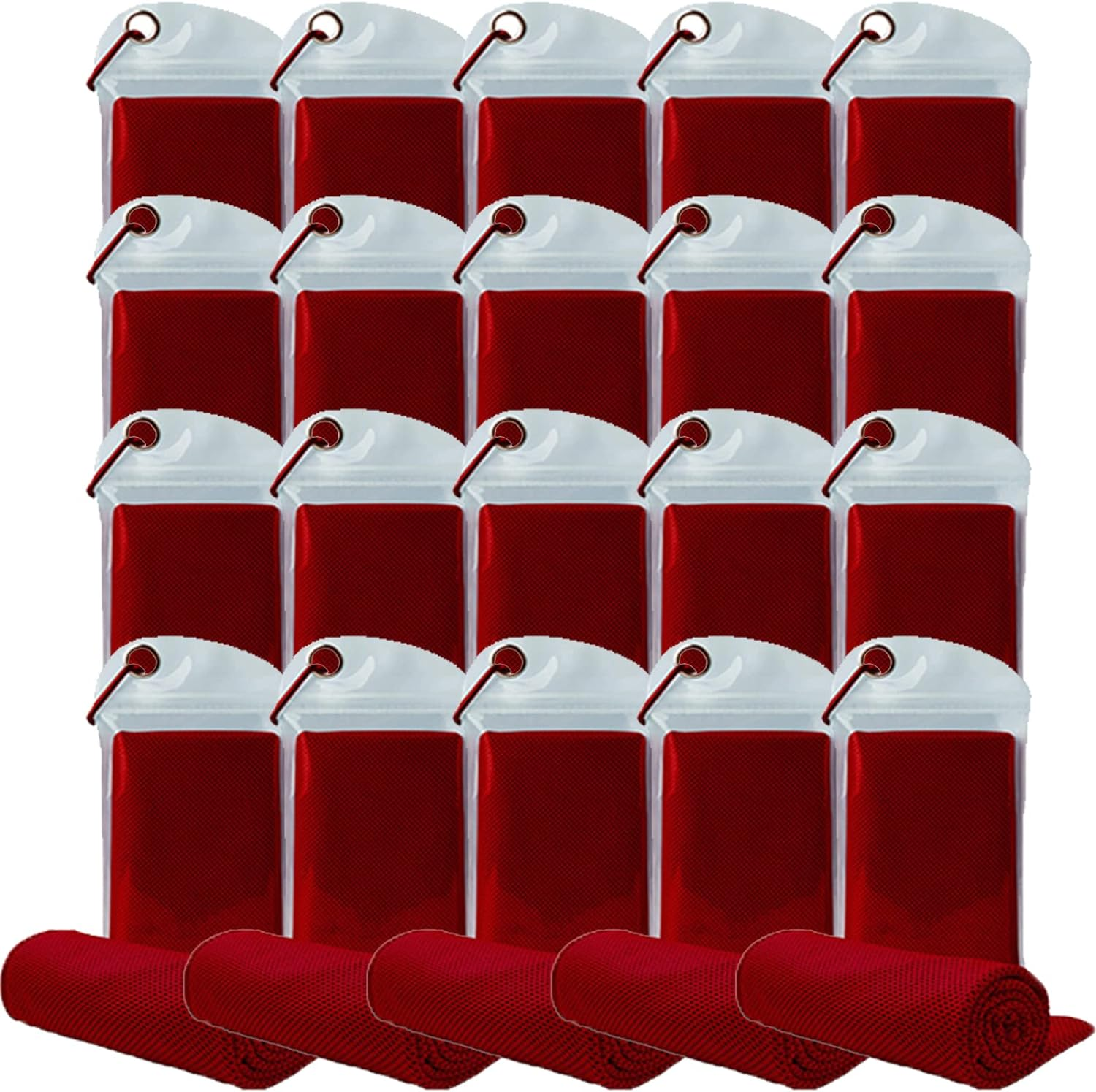 Pack of 20 Cooling Towel 40X12'' Ice Towel for Neck and Face Microfiber Chilly w