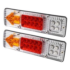 2pcs 19 LED Trailer Lights 12V Turn Signal Brake Tail Light Arrow Shape with
