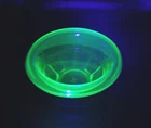 Hazel Atlas Green Uranium Depression Glass 5.5" Bowl