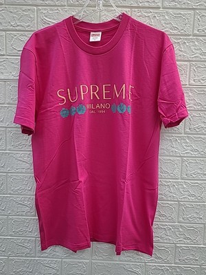 New Supreme Milano Short Sleeve Hot Pink Tee Size Medium | eBay