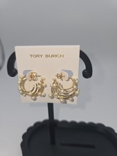 Tory Burch Gold  Pearl 5 Layer Multihoop Earrings - NWOT - MSRP 220.00 