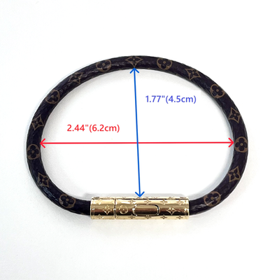 Louis Vuitton Monogram Canvas LV Confidential Bracelet Brown M8274