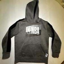 NBA Basketball Gray Fleece Performance Hoodie Youth Large 14-16 