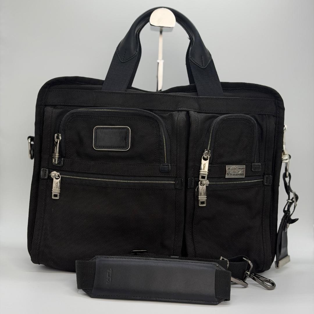 TUMI Nylon Black Briefcase Laptop Bag Business Style Used