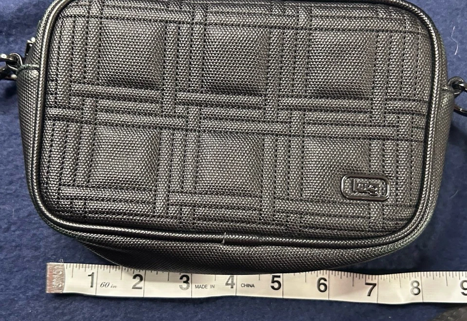 Lug Mingle 黑色哑光豪华相机可转换斜挎包皮带包 — 第 3/4 张图片