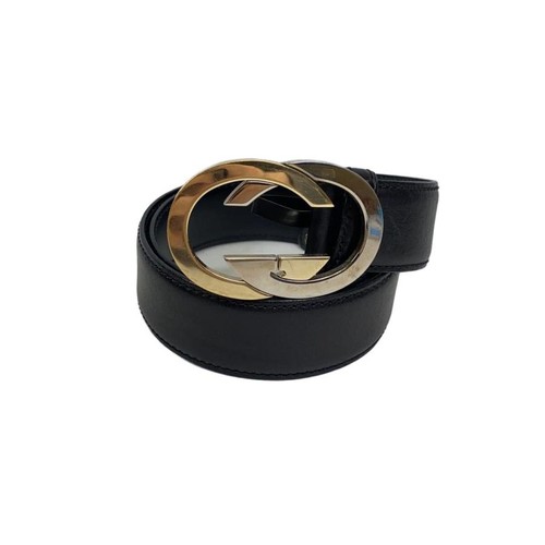 Used GUCCI◆Belt/Leather/BLK/Men's/132211//