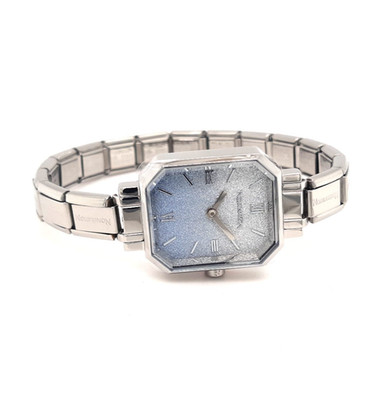Nomination Watch Paris Silver & Blue Ombre Glitter Dial Watch 076037/035