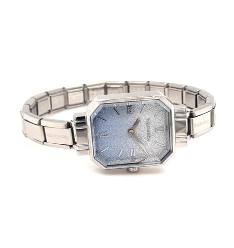 Nomination Watch Paris Silver & Blue Ombre Glitter Dial Watch 076037/035
