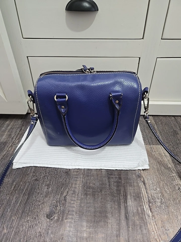 Bolso de Mano Kate Spade Alessa Wellesley Cuero Azul Vacaciones Edición Limitada Foto 3 de 4
