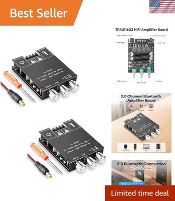 200W Bluetooth Amplifier Board with Treble/Bass Control for DIY Audio Systems