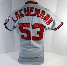 1991 California Angels Marcel Lachemann #53 Game Used Grey Jersey 375