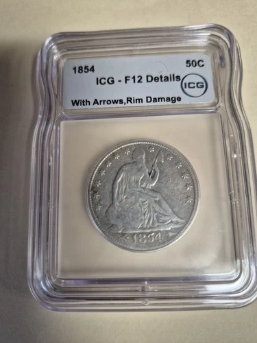 1854 Seated Liberty Half Dollar — photo from the most recent tracked eBay sale