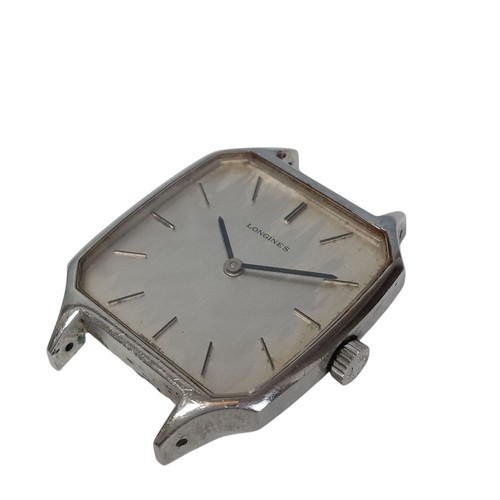 1121-4 LONGINES Men's Watch, Manual Winding, Square Face Only, Genuine - Afbeelding 2 van 7
