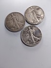 Walking Liberty Half Dollar Lot Of Three Silver Coins 1945 And 1941 — photo 2