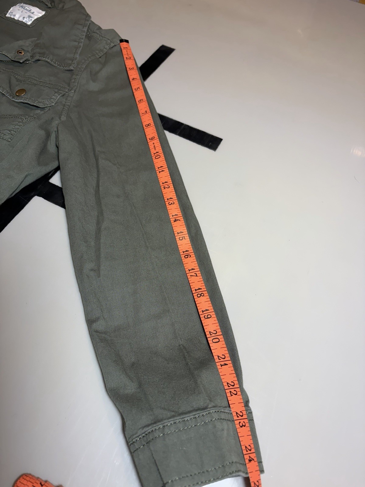 Mudd Women's Utility Jacket Large Drawstring Full… - image 10