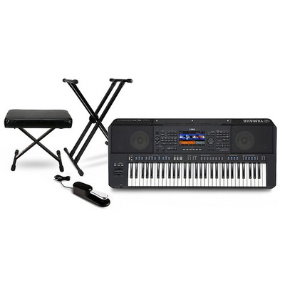Yamaha PSR-SX920 61-Key High-Level Arranger Keyboard Essentials Bundle