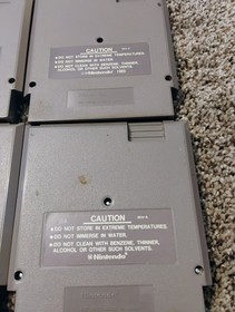 NES 4 Game Lot Super Mario Bros, Baseball, Metal Gear, California Games Nintendo