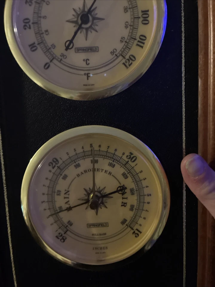 Termómetro de tres lecturas de Springfield medidor de carretilla y humedad Foto 3 de 4