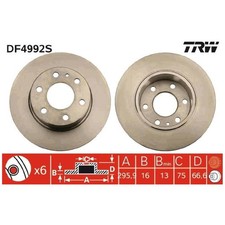 2x TRW Scheibenbremse hinten | 26126124