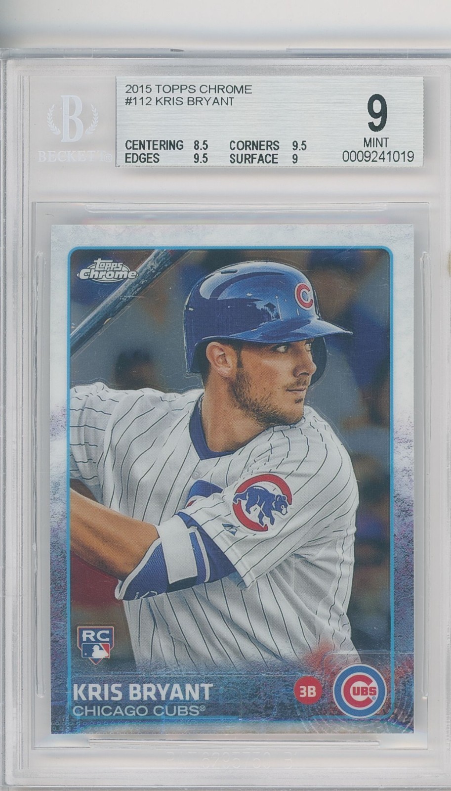 2015 Topps Chrome KRIS BRYANT #112 Rc 💎 BGS 9 Mint