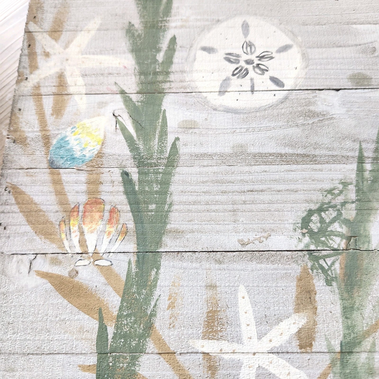 Wooden Nautical Coastal Beach House Wall Art Hanging Decor 12x10" Signed