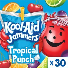Kool-Aid Jammers Tropical Punch Flavored Drink Value Pack, 30 Ct Box