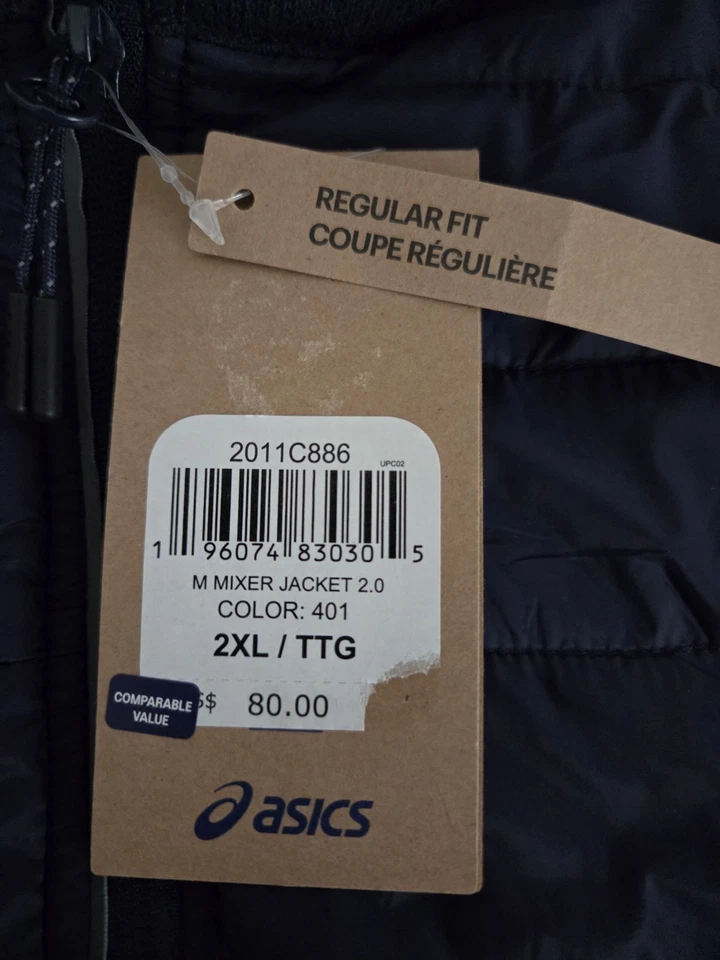 Asics Blue Zip Up Jacket - Image 4 of 4