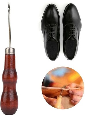 2 Stück Haken Ahle und Kürbis Piercing Ahle Set Schuhreparatur Leder Nähte 