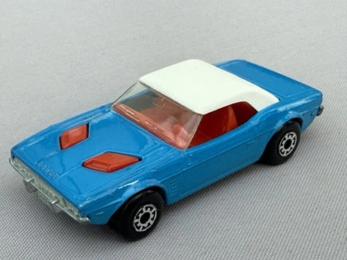 Matchbox Lesney Superfast No1 DODGE CHALLENGER in LIGHT BLUE with RED interior