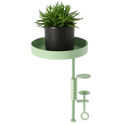 Esschert Design Blumentopfhalter mit Klemme Rund Grün S 