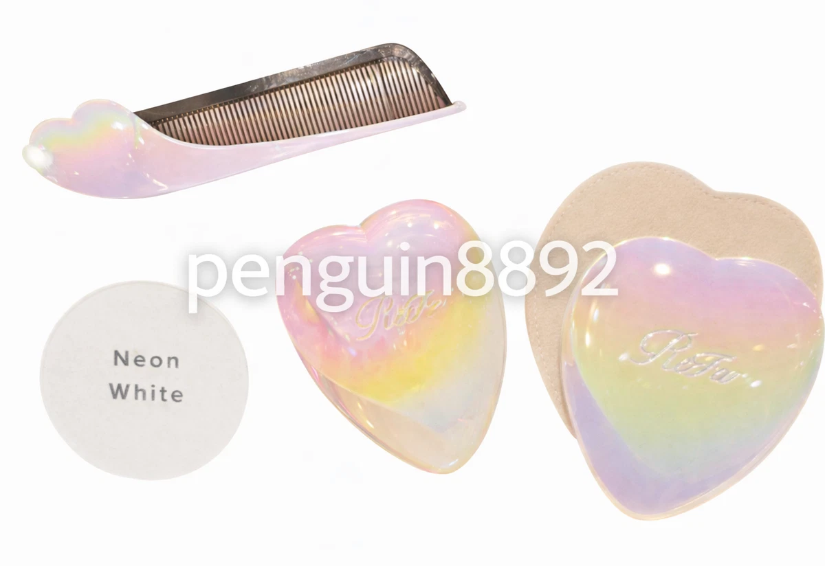 ReFa Heart Brush Mini Comb Mirror Neon White Set Japan Limited