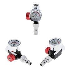 3Pcs Spray Gun Air Pressure Regulator 0-12BAR Adjustment Gauge Compact Size
