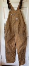 Men s Vintage Carhartt Coveralls 44x30 Double Knee Duck Canvas Pre Owned