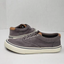 Sperry Top Sider Striper II CVO Sneaker Mens 7 Gray Corduroy Preppy Nautical