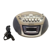 Sony CFD-E75 Boombox Cassette Radio Tested No CD Works READ