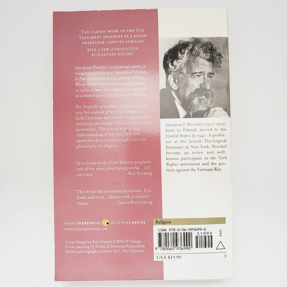 The Prophets Book Christian History Heschel Seminal Bible Study Old Testament Foto 3 de 4