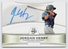 2010 Bowman Platinum Rookie Auto Jordan Henry #BPA-JH Refractor (RC) CLEVELAND