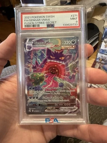 2021 Pokemon SWSH Fusion Strike Gengar VMAX Alternate Art 271/264 PSA 9