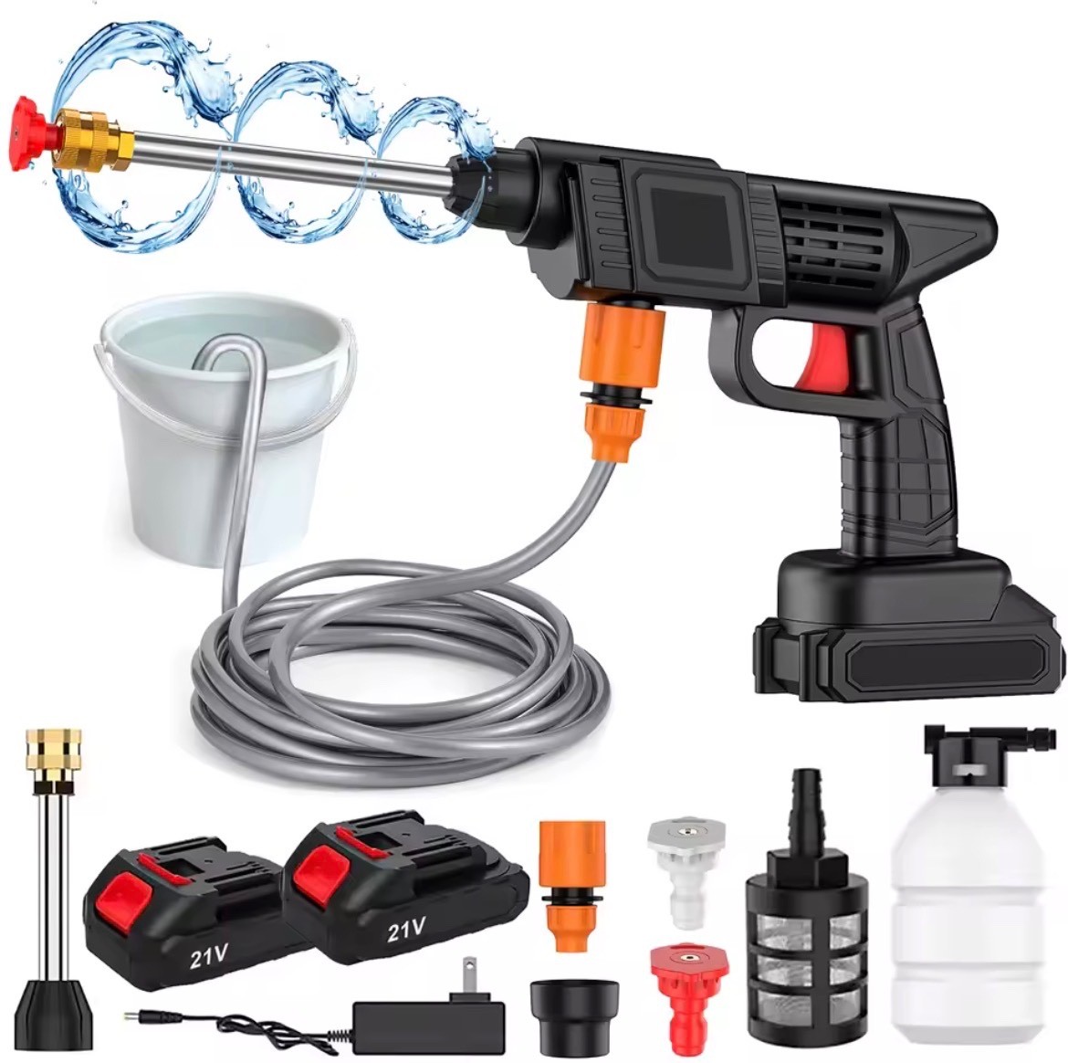 Nettoyeur haute pression Makita 200W 50 bars avec flexible de 5m pour entretien extérieur