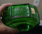 Vtg Green Glass SUNSWEET Flat Apple Jar/Bottle Embossed Mid Century decor — photo 7