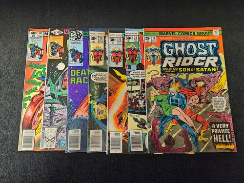 1976 MARVEL COMICS LOT OF (7) GHOST RIDER #17-46 MID GRADE VINTAGE EARLY