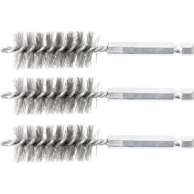 Stahlbürste 19 mm mit 1/4'' Bitantrieb zum Reinigen und Entgraten 3- teilig
