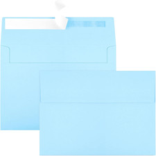 50 Packs Blue 5X7 Envelopes, Blue Envelopes 5X7, A7 Invitation Envelopes Self Se