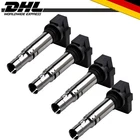 4x IGNITION COIL FOR AUDI A3 SEAT IBIZA SKODA FABIA VW GOLF 5 6 POLO TOURAN 1.2 -1.6