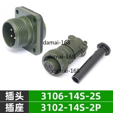 for MS3106A14S-2S MS3102A14S-2P 4pin Servo Connector Aviation Plug